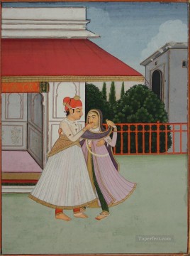 Folio from a ragamala 1820 India Oil Paintings